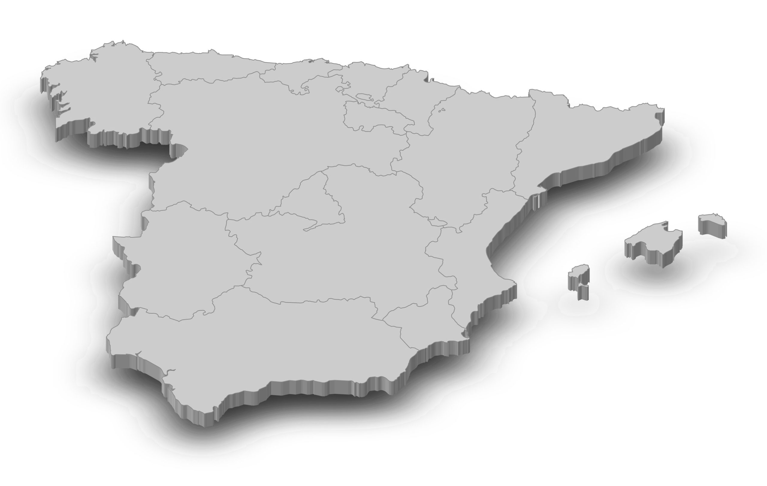 Map – Spain – 3D-Illustration